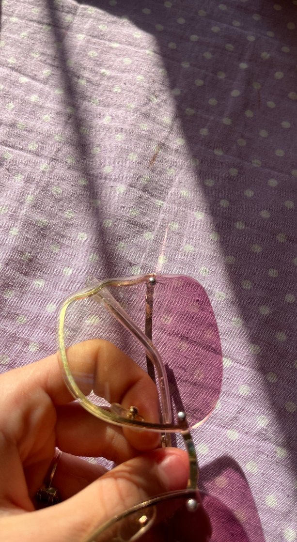 Mor Vintage Transparan Kadın Gözlüğü - Görsel 4