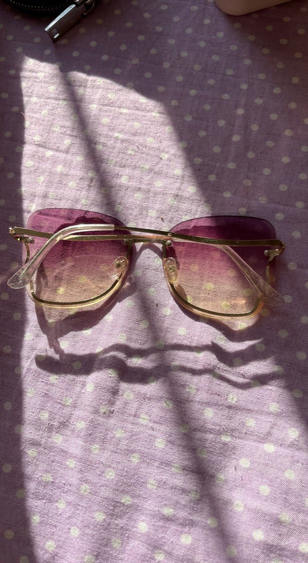 Mor Vintage Transparan Kadın Gözlüğü - Görsel 3