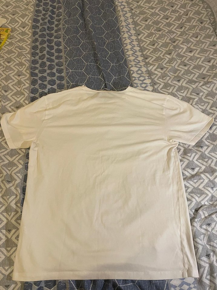 Zara Beyaz Baskılı erkek t-shirt - Görsel 2