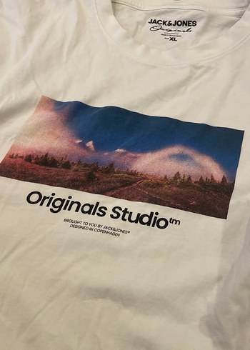 Orijinal Baskılı Beyaz Erkek Tişört - Görsel 2