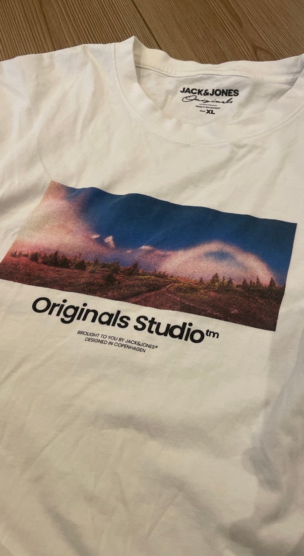 Orijinal Baskılı Beyaz Erkek Tişört - Görsel 2