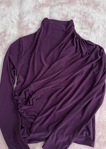 mor drapeli bluz - Görsel 2