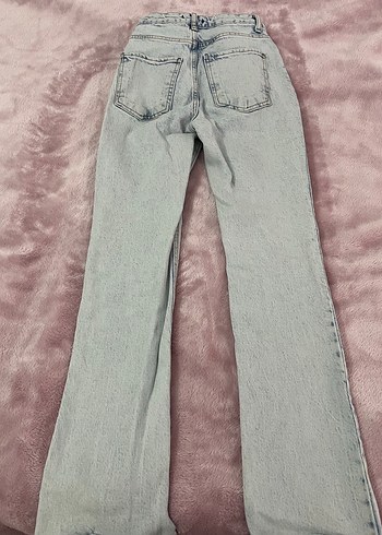 flare jean buz mavisi - Görsel 3