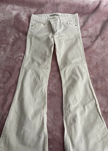 beyaz flare jean - Görsel 3