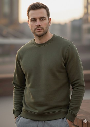 Erkek Haki Takım Uzun Kollu Regular Fit - Görsel 3