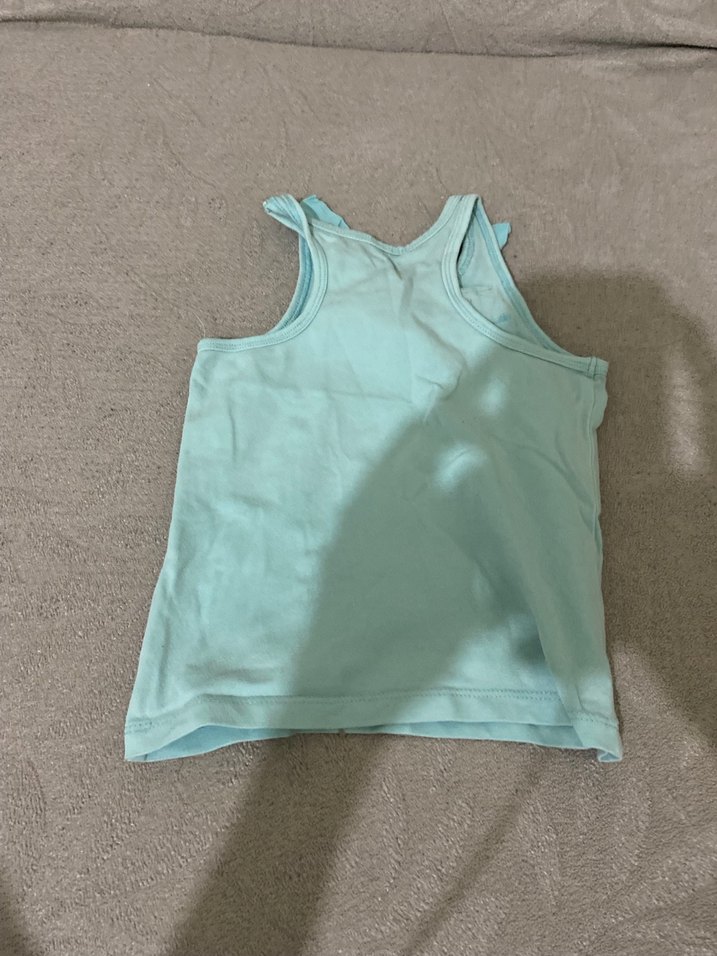 Kız Çocuk Turkuaz Kolsuz Fırfırlı Atlet - Görsel 2