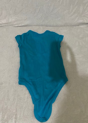 Mavi Kısa Kollu Bebek Çıtçıtlı Body - Görsel 2