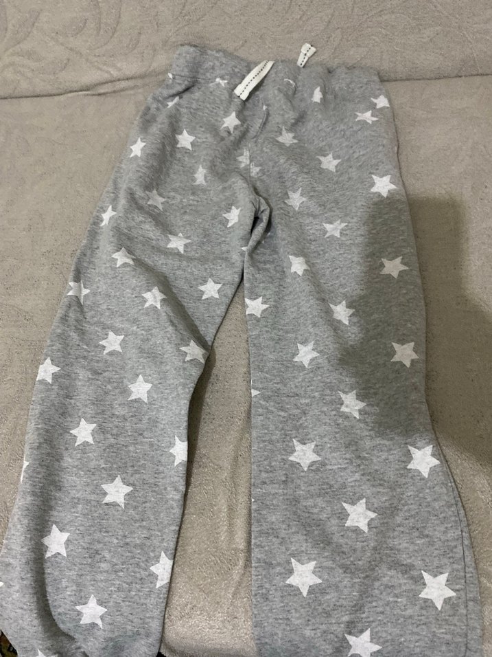Gri Yıldız Desenli Kız Eşofman Altı - Görsel 2