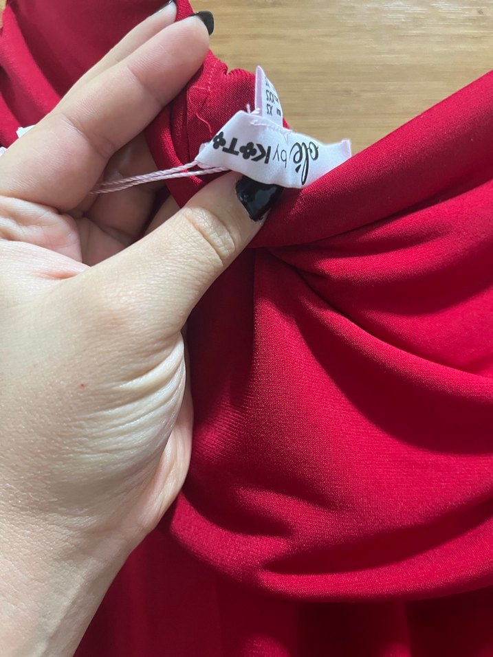 Bordo Drapeli Mini Straplez üst - Görsel 2