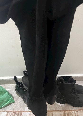 Siyah Kadın Dizüstü Stiletto Topuklu Bot - Görsel 5