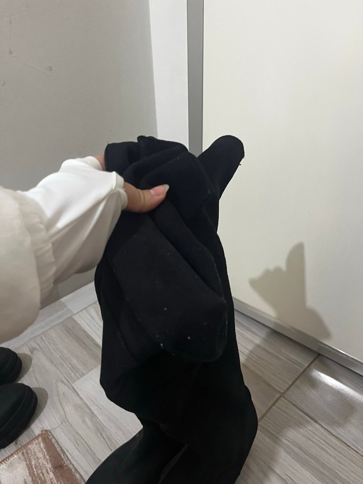 Siyah Kadın Dizüstü Stiletto Topuklu Bot - Görsel 3