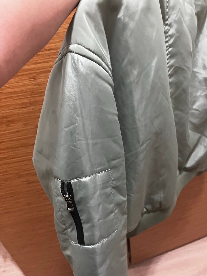 Gri Fermuarlı Kadın mont - Görsel 5