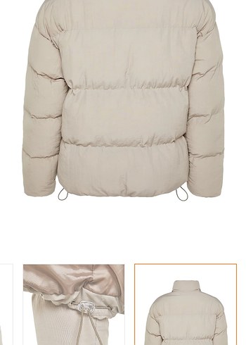 Bej Pamuklu Rahat Kesim Erkek Mont - Görsel 8