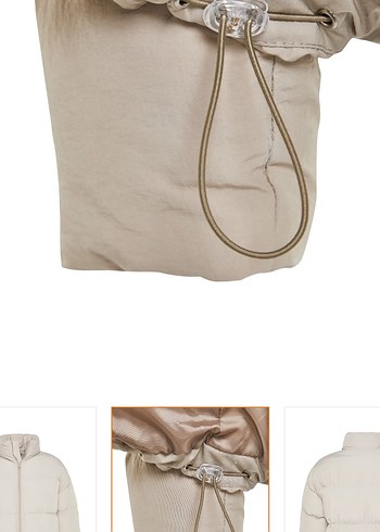 Bej Pamuklu Rahat Kesim Erkek Mont - Görsel 7