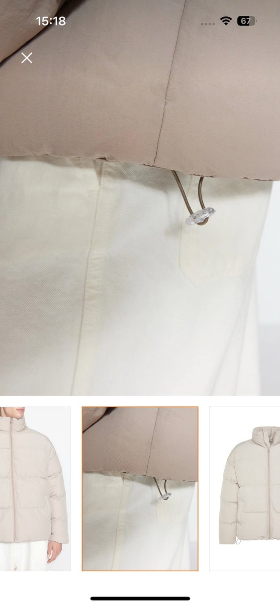 Bej Pamuklu Rahat Kesim Erkek Mont - Görsel 5