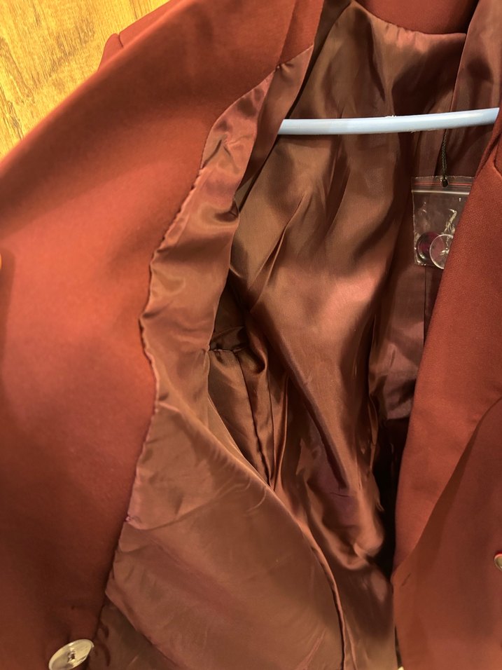 Bordo Düğmeli Kadın Blazer Ceket - Görsel 2