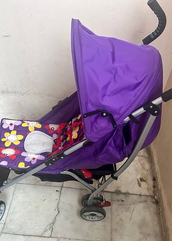 Renkli Mor Bebek Arabası - Görsel 2