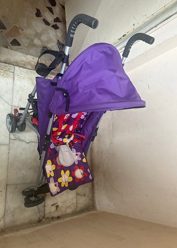 Renkli Mor Bebek Arabası - Görsel 6