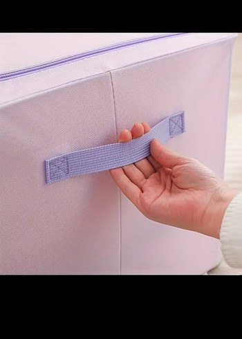 Pastel Mor Katlanabilir Dolap Düzenleyici Kutusu - Görsel 6