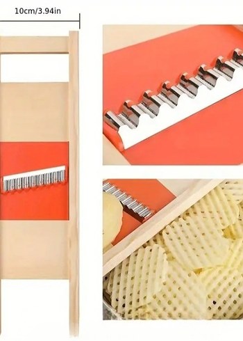 Turuncu Dilimleyici ile Dalgalı Patates Dilimleyici - Görsel 4