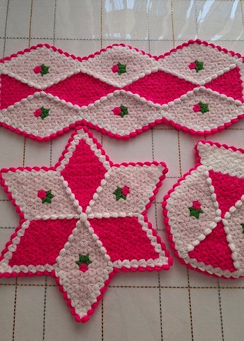 Renkli Pembe Banyo lif takımı - Görsel 2