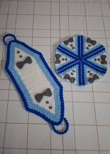 Mavi ve Gri damat lif seti - Görsel 2