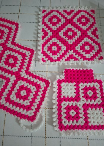 Renkli Pembe Banyo lif takımı - Görsel 2