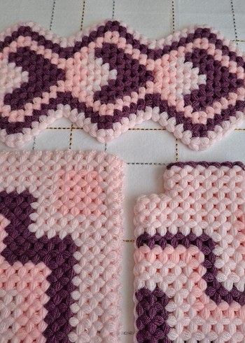 Pastel Pembe çeyizlik lif takımı - Görsel 2