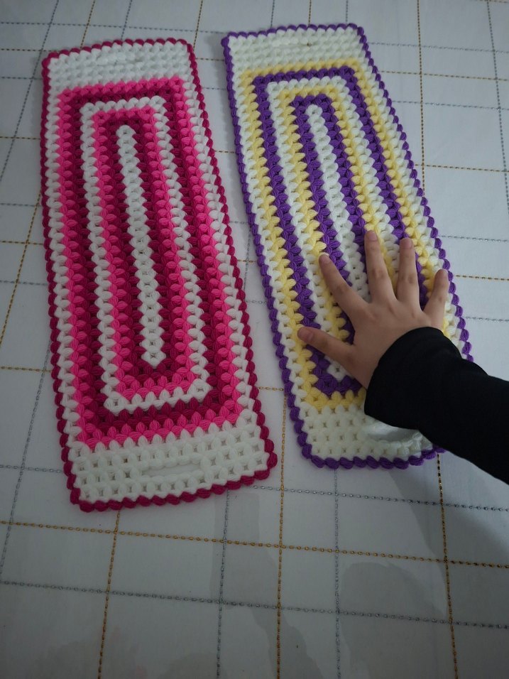 Renkli Örgü uzun lif - Görsel 2