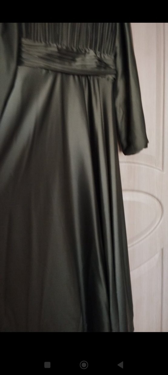 Uzun Kollu Siyah Pilili Abiye Elbise - Görsel 4