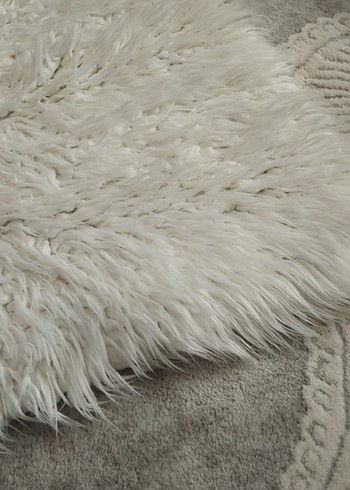 Bohem beyaz Peluş Halı - Görsel 2