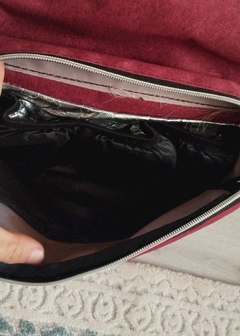 Bordo Desenli Anello anne Bebek çantası - Görsel 3