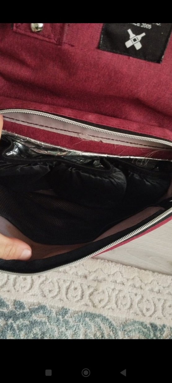 Bordo Desenli Anello anne Bebek çantası - Görsel 3