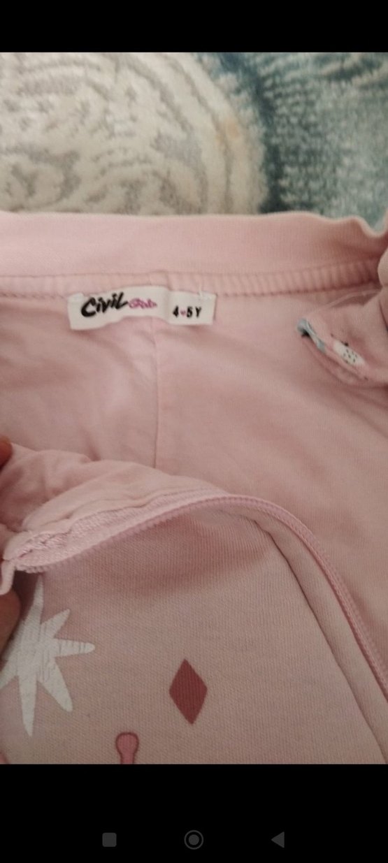 Pembe Desenli Örgü Bebek Kız Tulum - Görsel 2