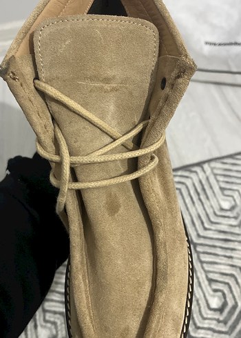 Bej Süet Dolgu Topuklu Kadın Bot - Görsel 3