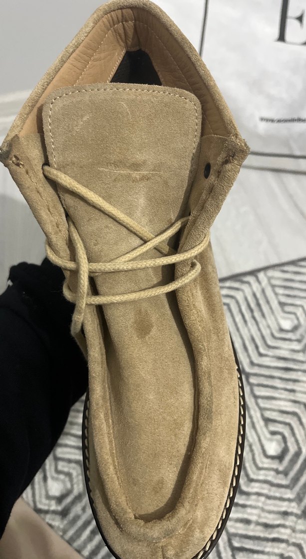 Bej Süet Dolgu Topuklu Kadın Bot - Görsel 3