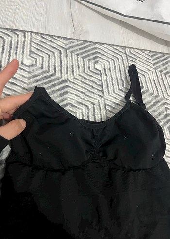 Deri Görünümlü Siyah Mini Tulum - Görsel 4