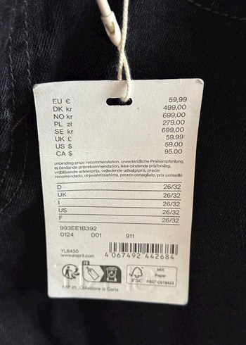 Kadın Siyah Baskılı Denim Pantolon - Görsel 5