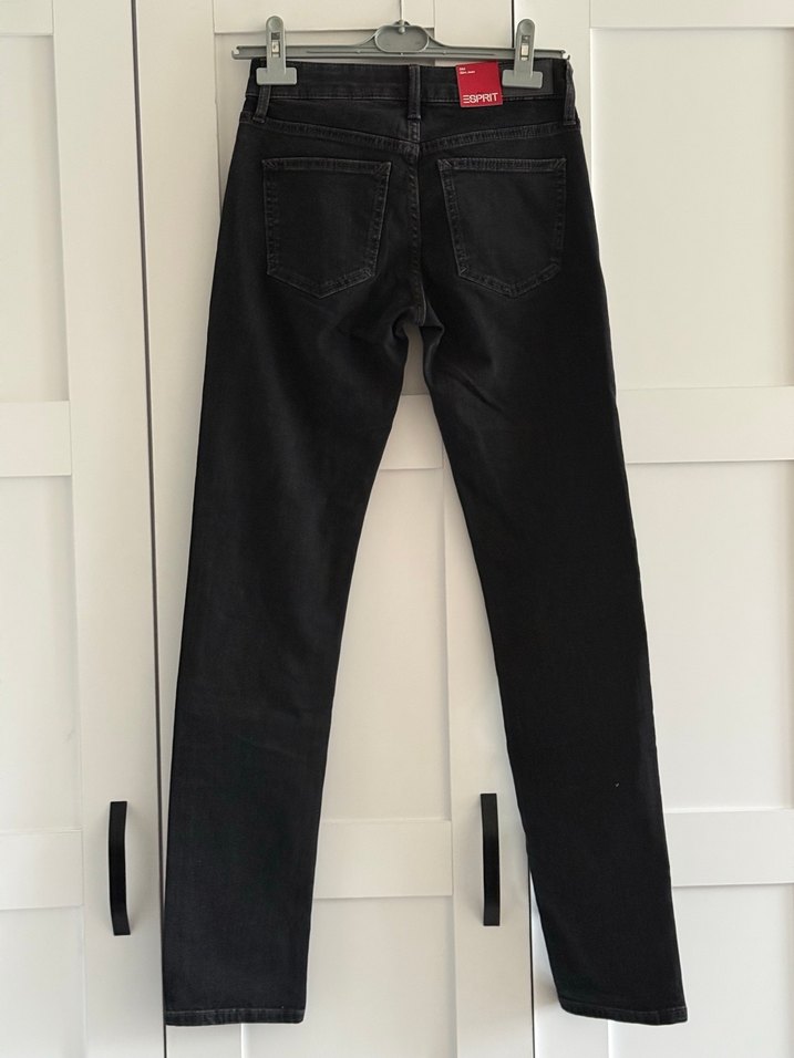 Kadın Siyah Baskılı Denim Pantolon - Görsel 2