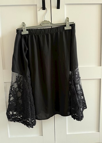 Dantel Detaylı Siyah üst - Görsel 3