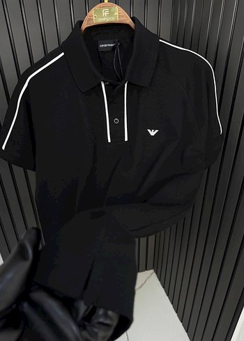 Uzun Kollu Siyah Erkek Polo Tişört - Görsel 3