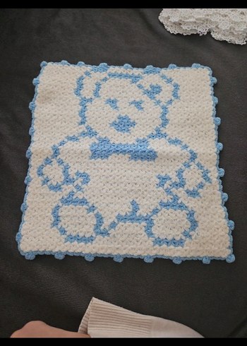 Mavi Örgü Banyo Süngeri - Görsel 2