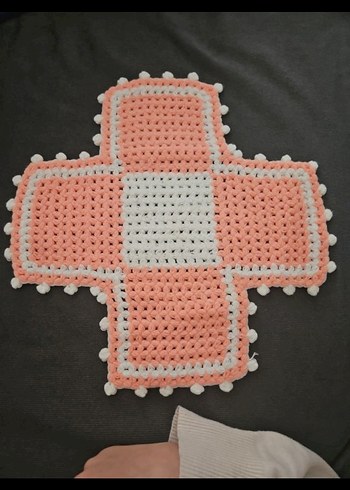 Pembe Renkli Örgü Banyo Süngeri - Görsel 2