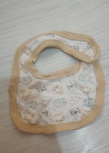 Bebek için bej renkli baskılı önlük - Görsel 2