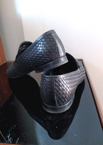 Lacivert Erkek Klasik Yılan Desenli Deri Ayakkabı - Görsel 3