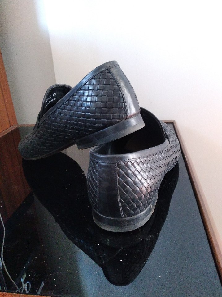 Lacivert Erkek Klasik Yılan Desenli Deri Ayakkabı - Görsel 3