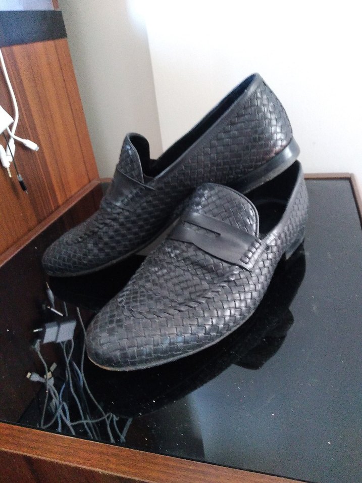 Lacivert Erkek Klasik Yılan Desenli Deri Ayakkabı - Görsel 5