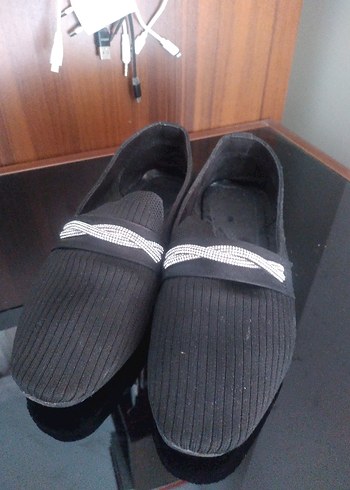 Kadın Siyah Piliseli Ofis Babet - Görsel 3