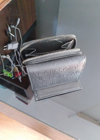 Deri Fermuarlı Siyah Kadın Cüzdanı - Görsel 3