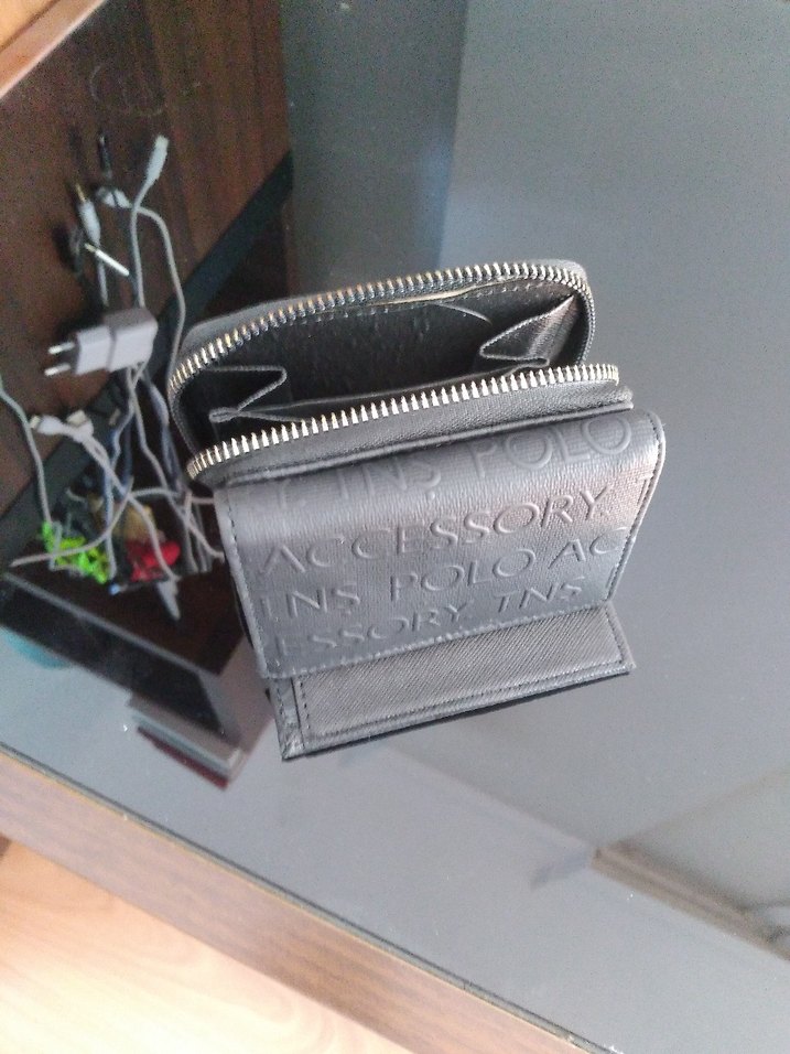 Deri Fermuarlı Siyah Kadın Cüzdanı - Görsel 3